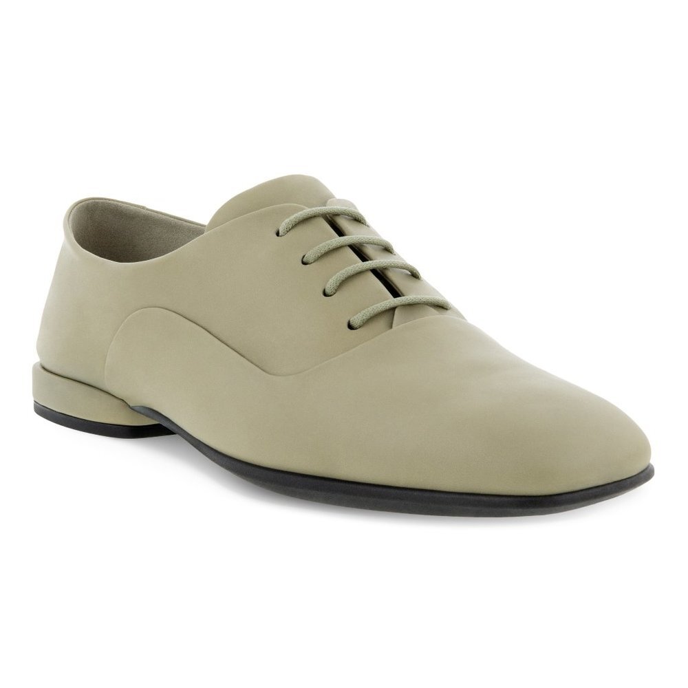 ECCO Women's Anine Square Toe Tie Ballet Flat